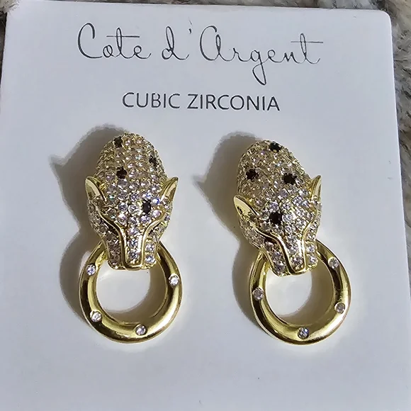 Cote d'argent Leopard Earrings - Picture 4 of 6